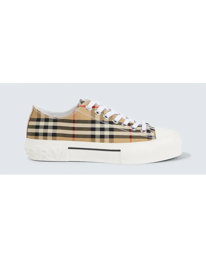 Burberry Sneakers in canvas Burberry Check Beige