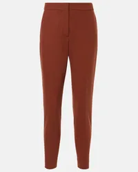 Max Mara Pantaloni slim Pegno in jersey Marrone