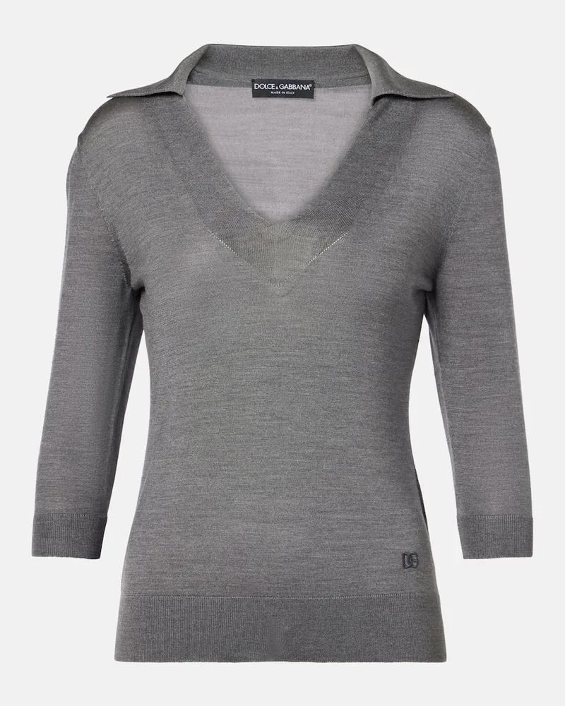 Dolce & Gabbana Pullover in seta Grigio