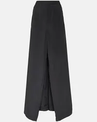 Balenciaga Pantaloni a gamba larga in misto cotone Nero