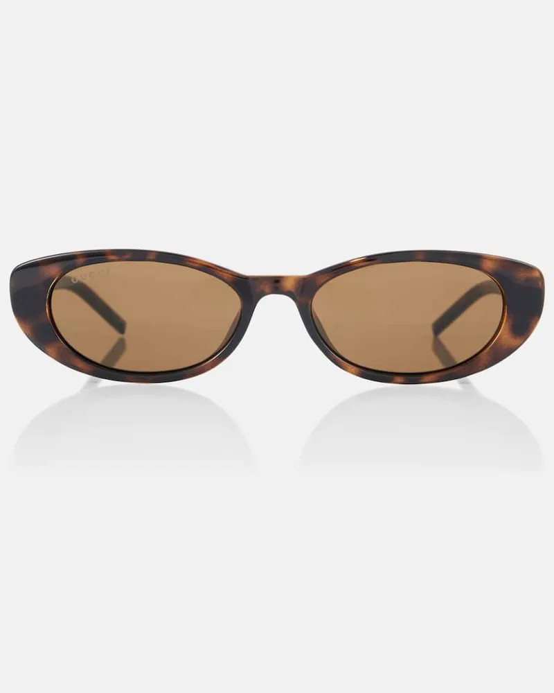 Gucci Occhiali da sole cat-eye Marrone
