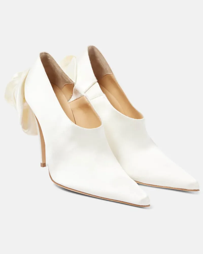 Magda Butrym Pumps in raso con applicazione Bianco