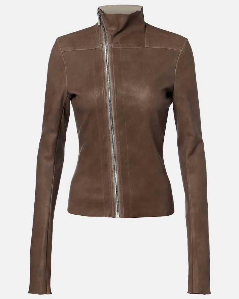 Rick Owens Giacca Gary in pelle Grigio