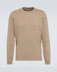 Brunello Cucinelli Pullover in cashmere a trecce Beige