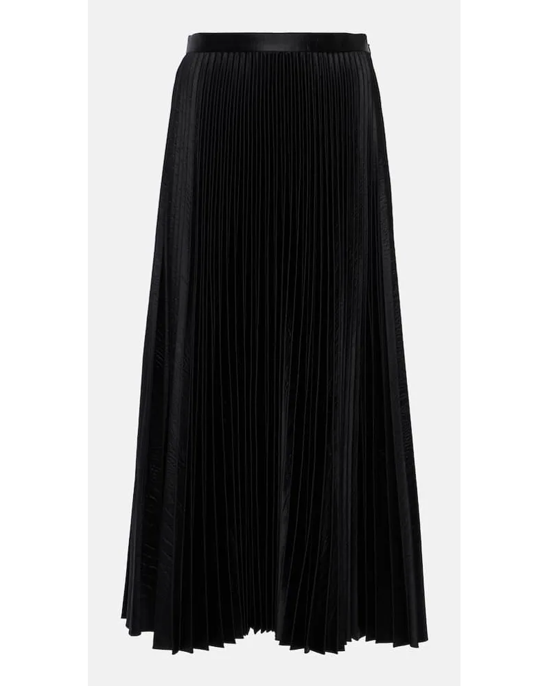 Alaïa AlaÃ¯a Gonna midi in raso con stampa Nero