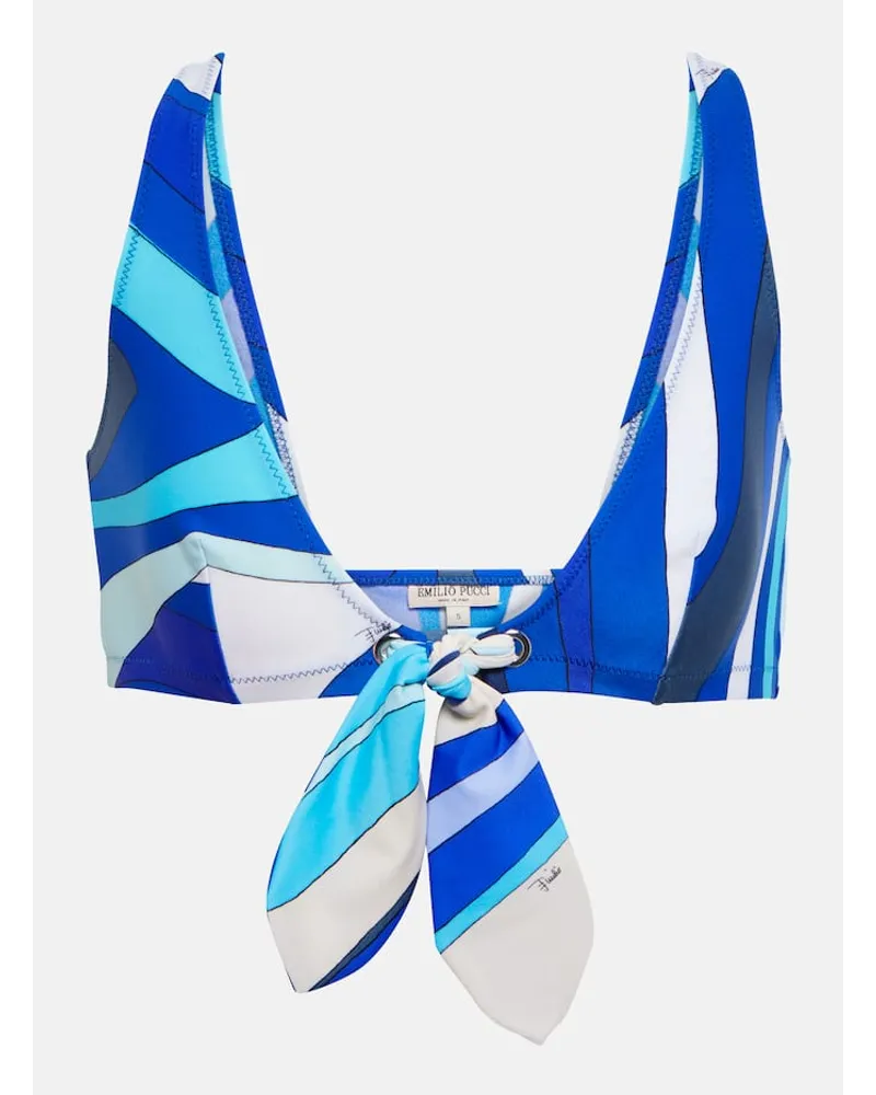 Emilio Pucci Top bikini con stampa Multicolore