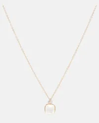 Pomellato Collana Nudo in oro rosa e bianco 18kt con topazio, madreperla e diamanti Bianco