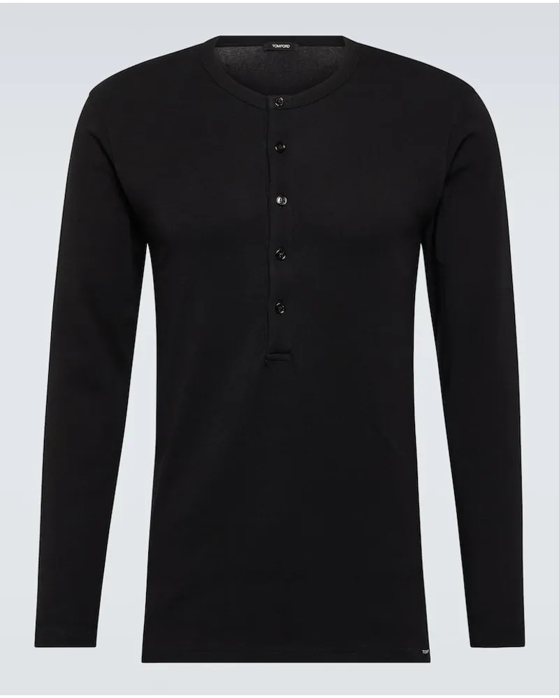 Tom Ford Top in misto cotone Nero