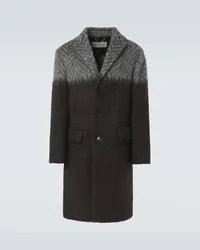 Dries van Noten Cappotto in misto lana e cotone Marrone