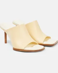 Jacquemus Les Mules Carrés Ronds in pelle Bianco