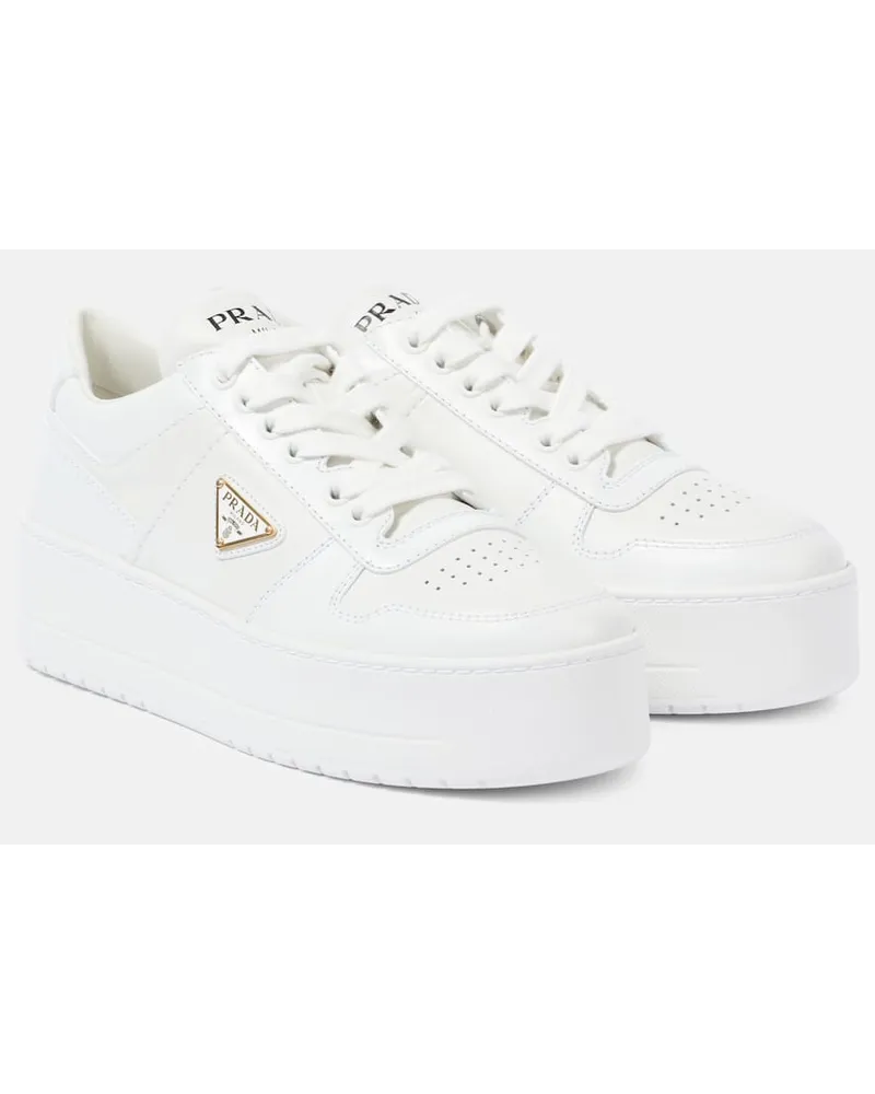 Prada Sneakers Downtown Bold in pelle Bianco