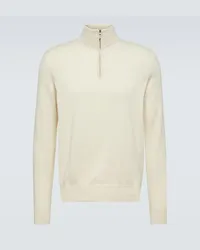 Loro Piana Pullover in cashmere con zip Beige