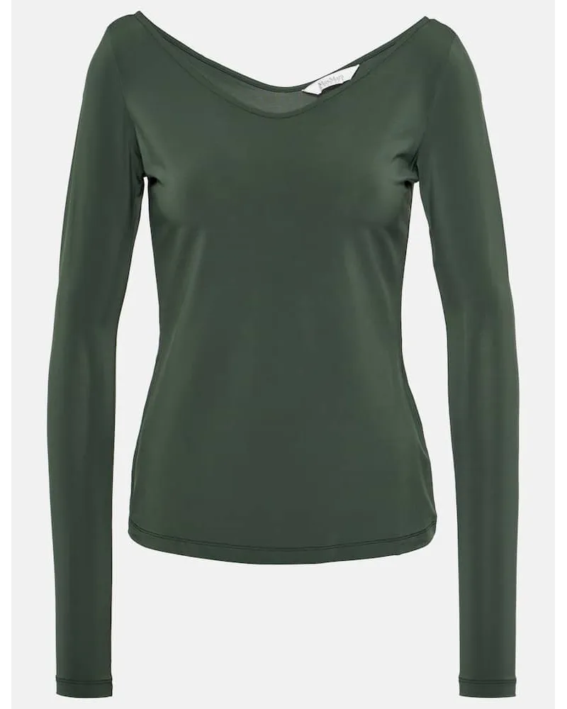 Max Mara Top Ragazza in crÃªpe di jersey Verde