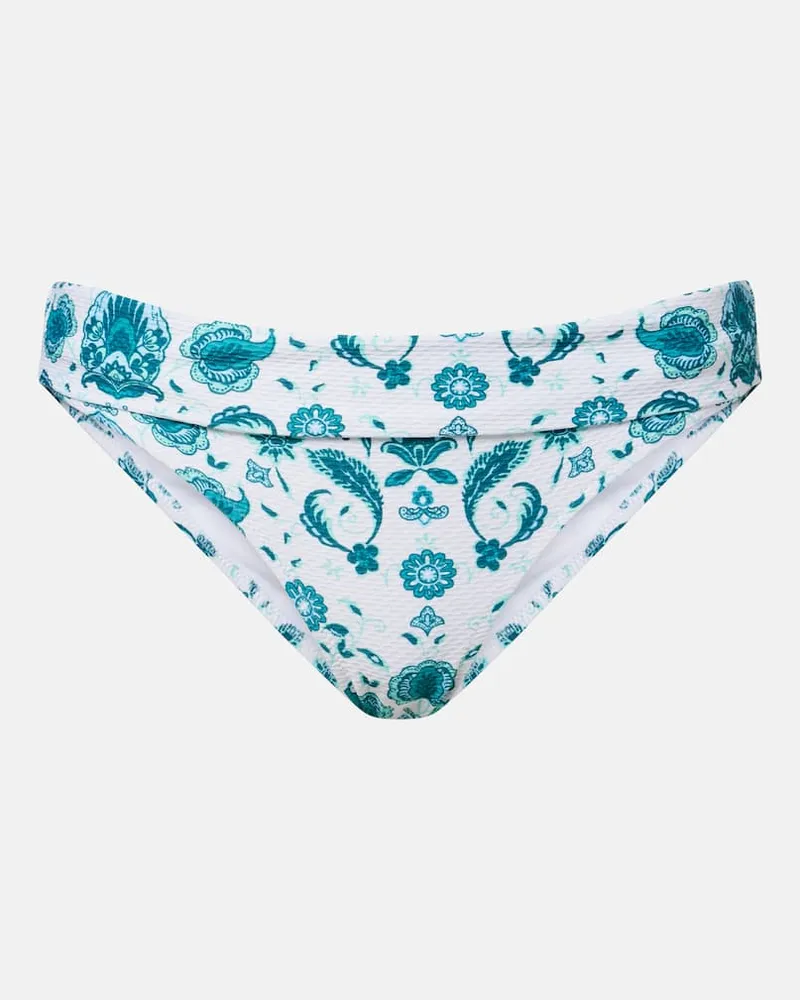Heidi Klein Slip bikini Kos con stampa paisley Bianco