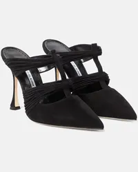 Manolo Blahnik Mules Kerua in suede Nero