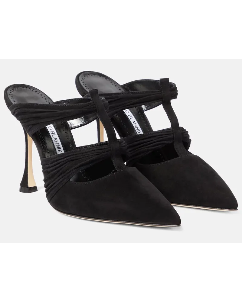 Manolo Blahnik Mules Kerua in suede Nero