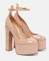 Valentino Garavani Pumps Tan-Go in vernice con plateau Rosa