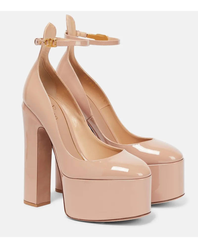 Valentino Garavani Pumps Tan-Go in vernice con plateau Rosa