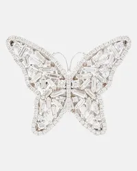 Suzanne Kalan Anello Fireworks Butterfly in oro bianco 18kt con diamanti Argento