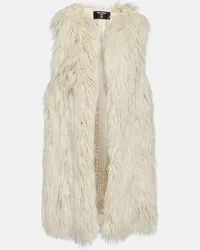 Balmain Gilet in pelliccia sintetica Bianco