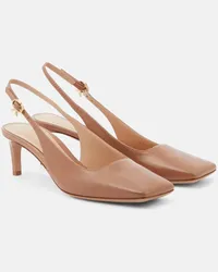 Gianvito Rossi Pumps slingback in vernice Marrone