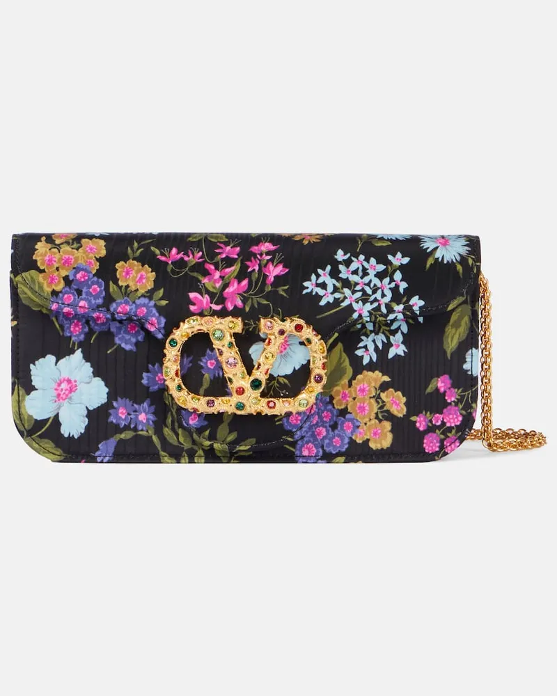 Valentino Garavani Clutch LocÃ² Small in moirÃ Multicolore