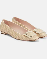 Roger Vivier Ballerine Belle Vivier in bouclé Beige