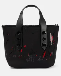 Christian Louboutin Borsa Frangibus Small in canvas Nero