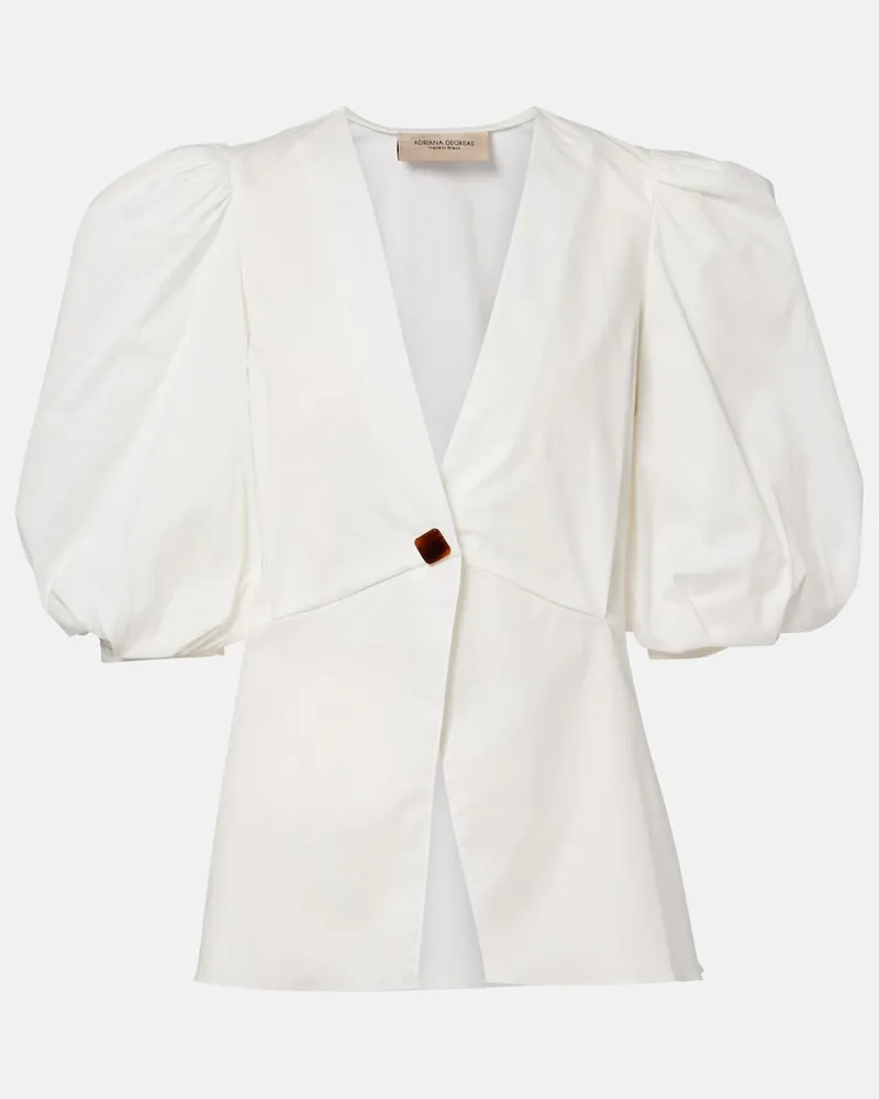 Adriana Degreas Top in misto cotone Bianco