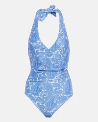 Heidi Klein Costume intero Cap Mala con stampa Blu