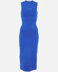 Victoria Beckham Abito midi Slash Front in crêpe Blu