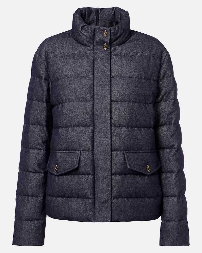 Moncler Piumino Bessettez in cotone Blu
