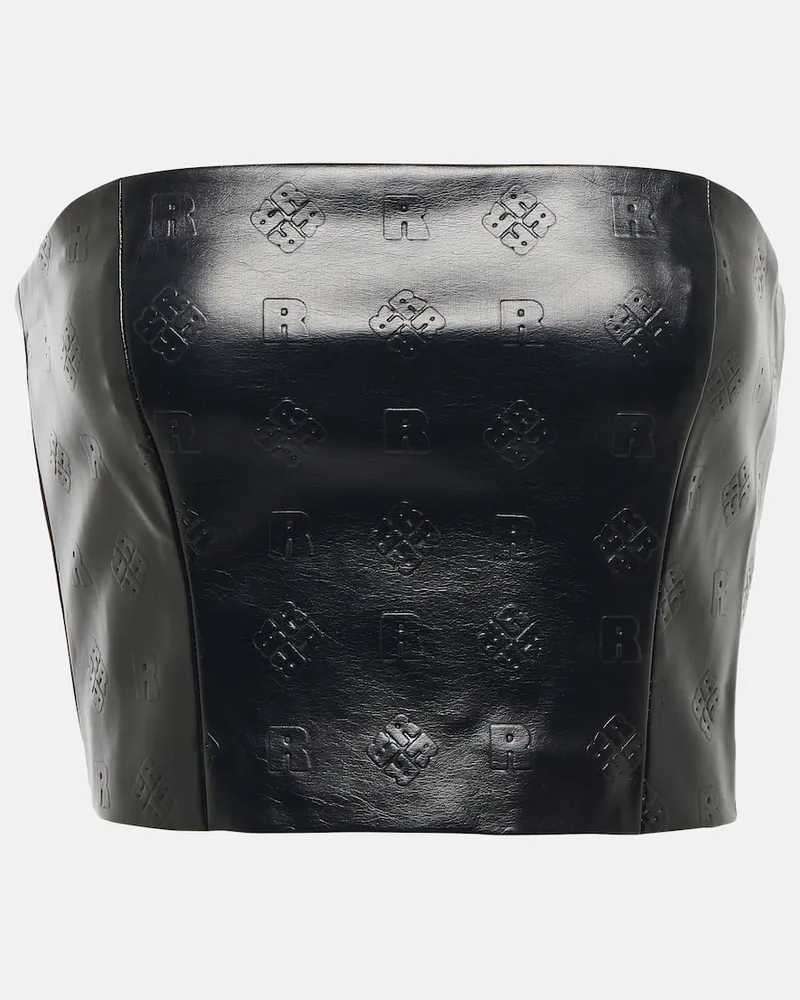 ROTATE Birger Christensen Bustier Emili in similpelle Nero