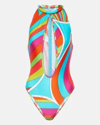 Emilio Pucci Costume intero con cut-out e stampa Multicolore