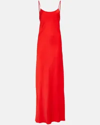 Victoria Beckham Abito lungo in crêpe satin Rosso