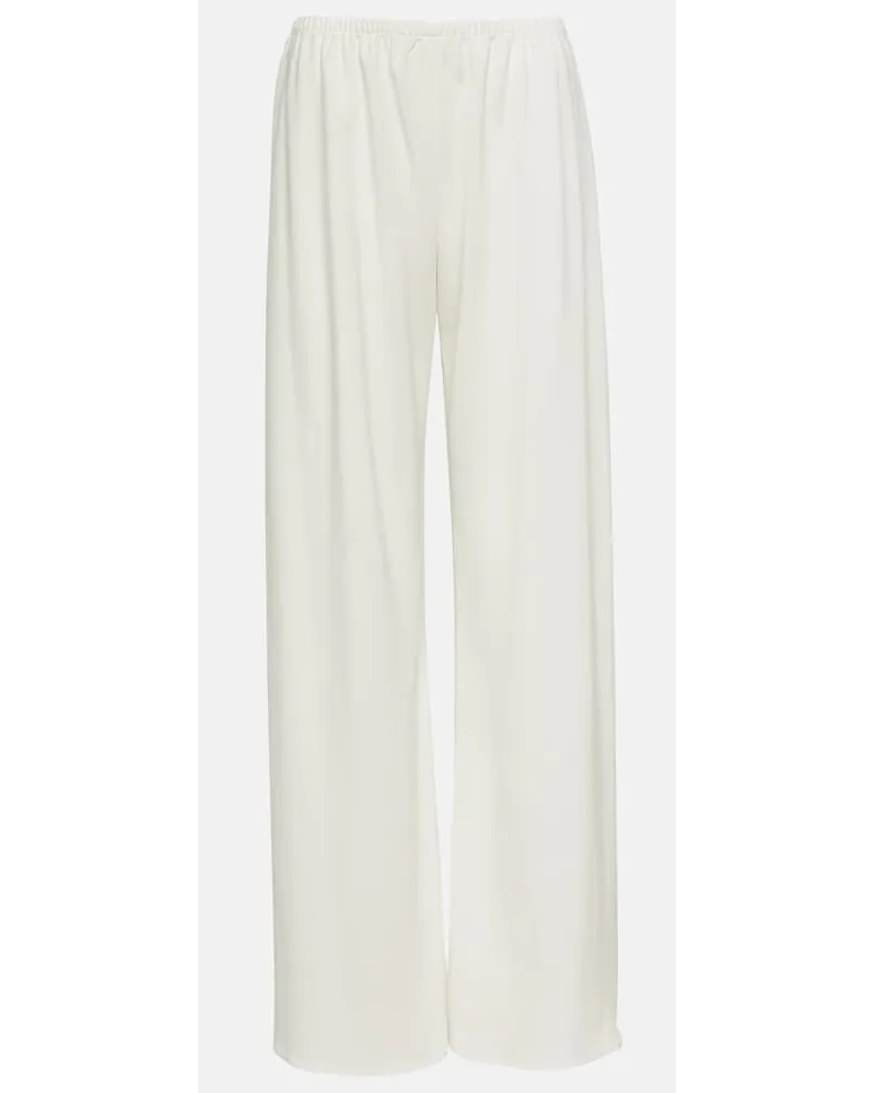 The Row Pantaloni a gamba larga Gala in cady Nero