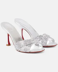 Christian Louboutin Sandali Mariza Is Back in pelle con cristalli Argento