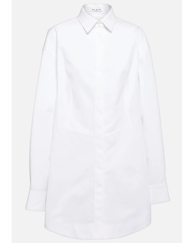 Alaïa AlaÃ¯a Camicia in popeline di cotone Bianco