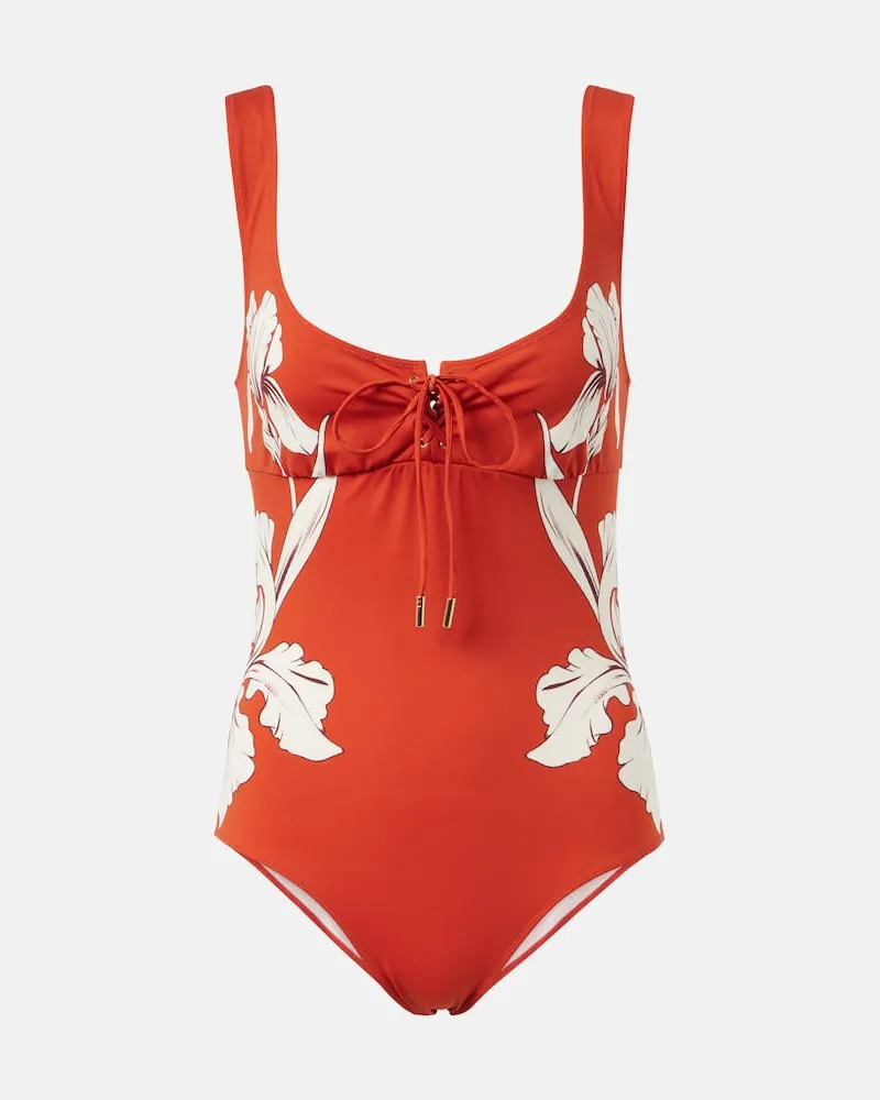 La DoubleJ Costume intero Sunset con stampa Arancione