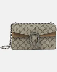 Gucci Borsa Dionysus Small in tessuto e suede Beige