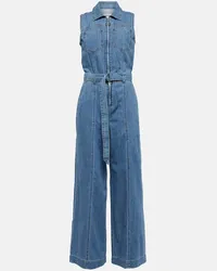 Frame Denim Jumpsuit in denim a gamba larga Blu