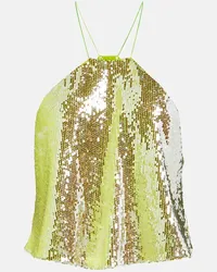 Dorothee Schumacher Top Glittering Nights con paillettes Verde