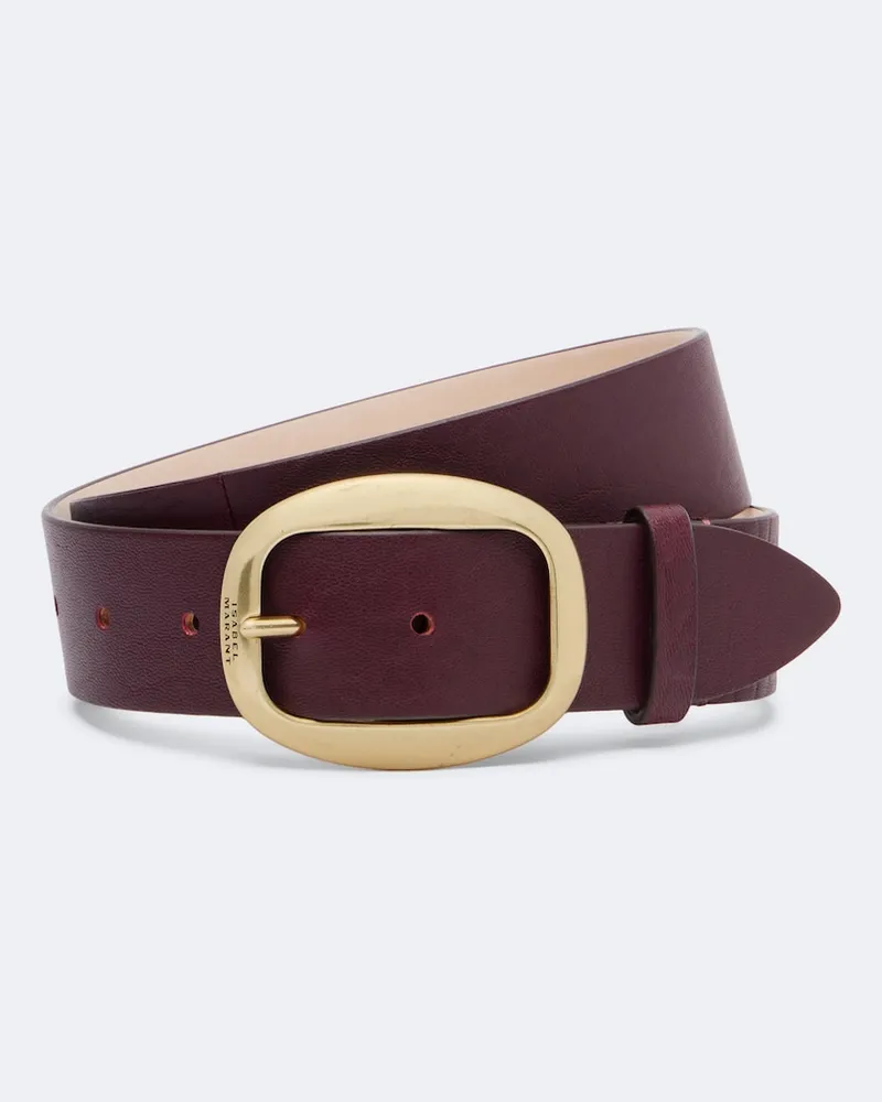 Isabel Marant Cintura Dara in pelle Borgogna