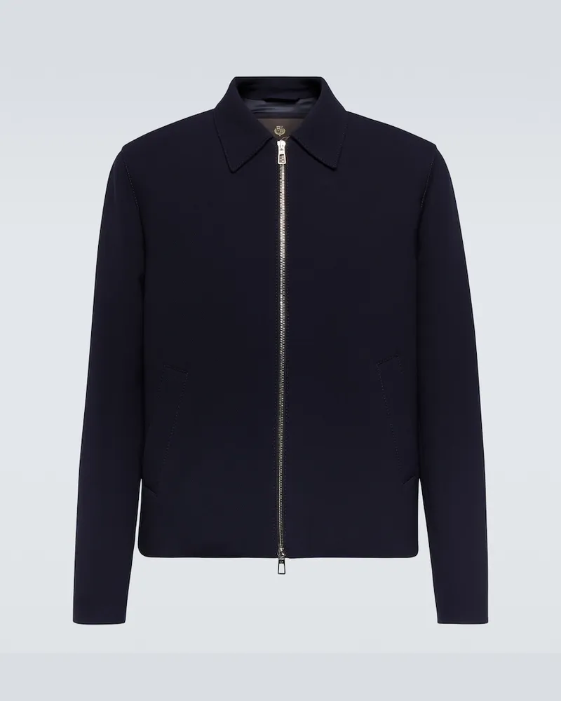 Loro Piana Giacca blouson Maurin in lana Blu