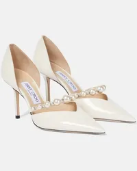 Jimmy Choo Pumps Aurelie 85 in vernice Bianco