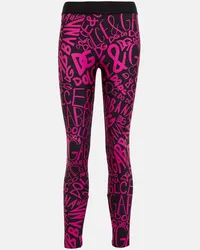 Dolce & Gabbana Leggings da sci con stampa Multicolore