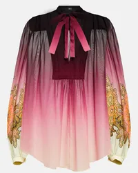 Etro Blusa in georgette di seta Rosa