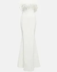 Rebecca Vallance Bridal - Abito Grace con piume Bianco