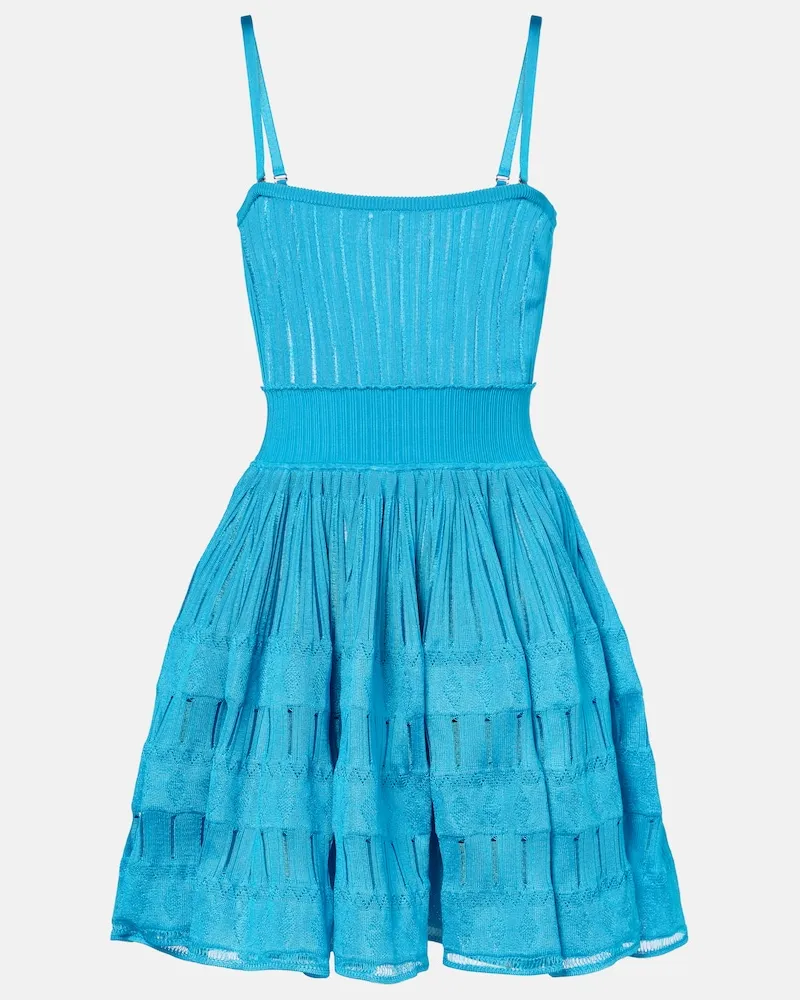 Alaïa Alaïa Abito corto in maglia Blu