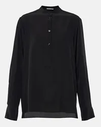 Stella McCartney Blusa Iconic in seta Nero